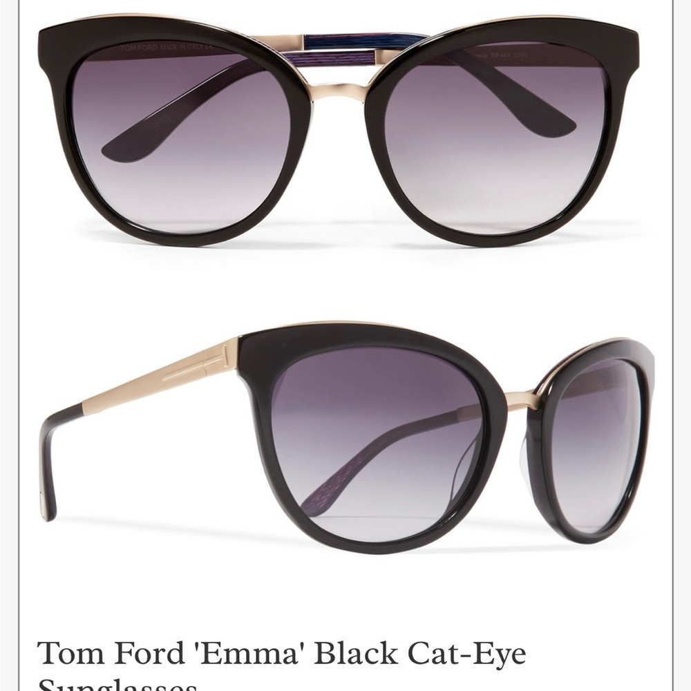 Tom Ford Black Cat-Eye Sunglasses